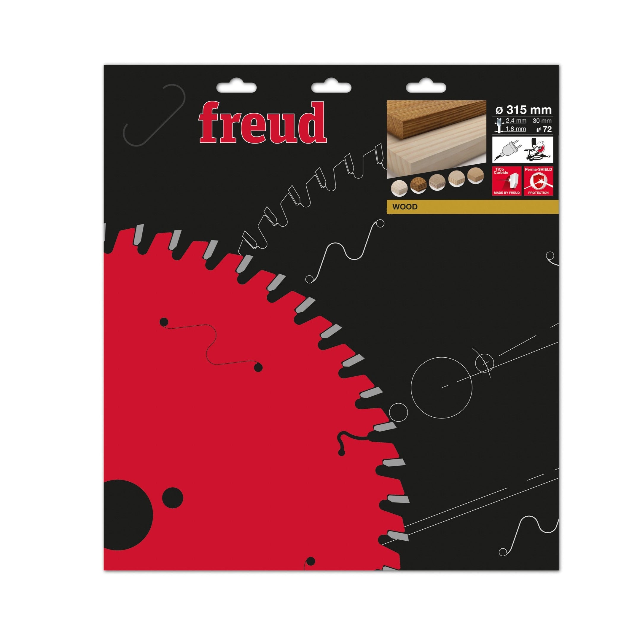 Buy Freud Circular saw blade HM 315 x 2.4/1.8 x 30 mm, Z=72 FR30W001M from Power Tool Services - Image 1 | Best Price