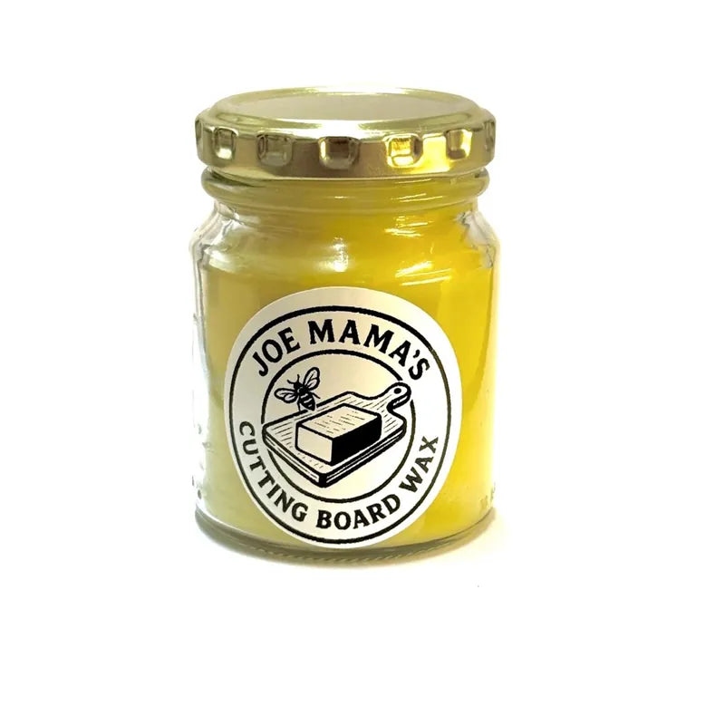 Joe Mama's Cutting Board Wax 100g jar, a food-safe beeswax and mineral oil paste