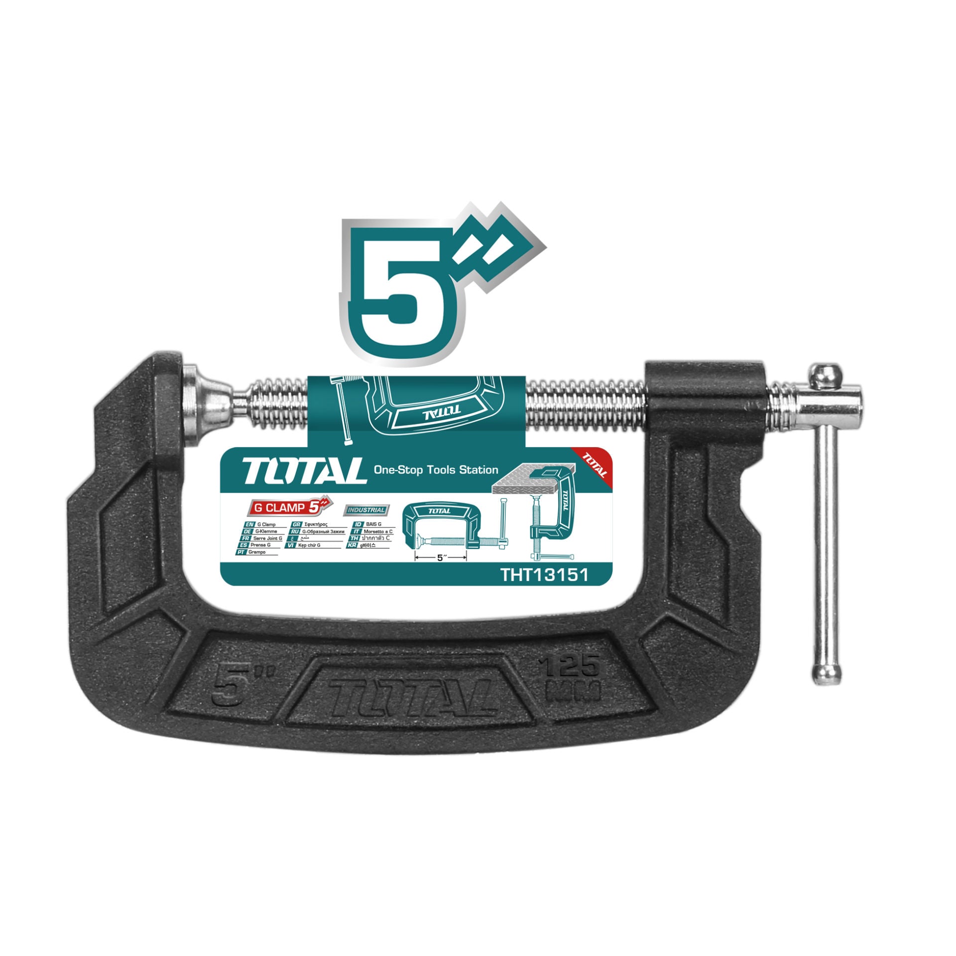 Total Tools 125mm/5" G-Clamp