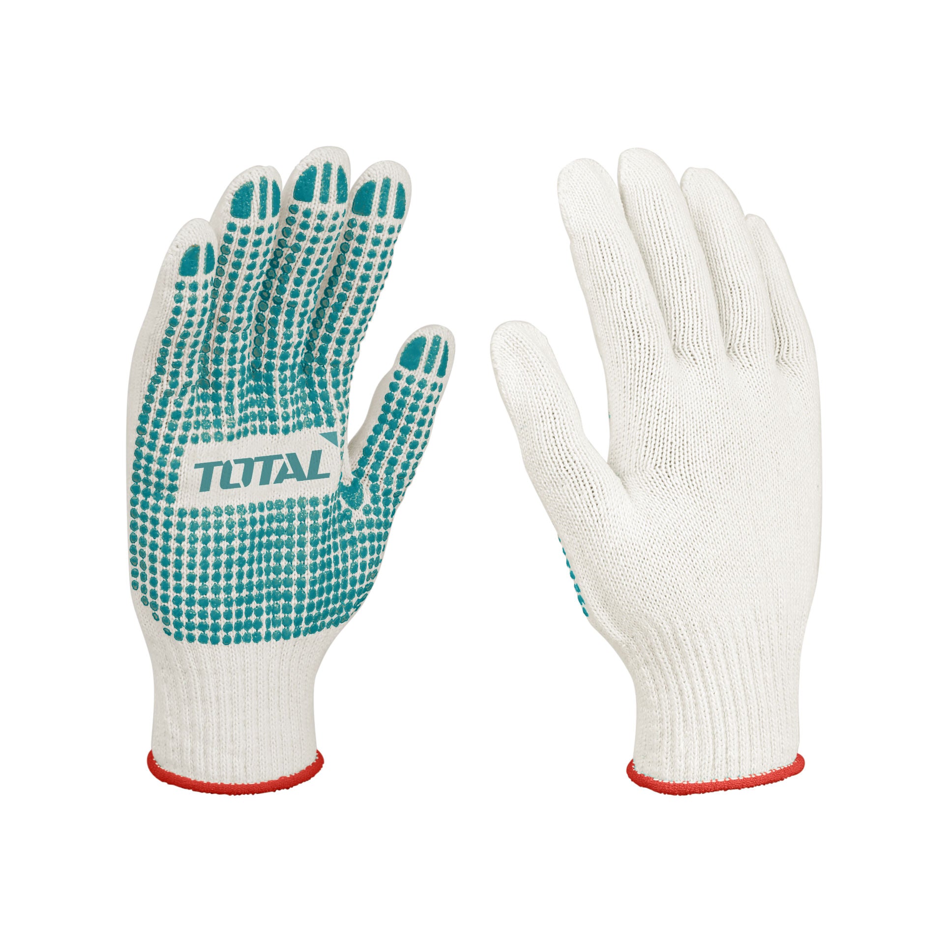 Total Tools Knitted and PVC Dots Gloves