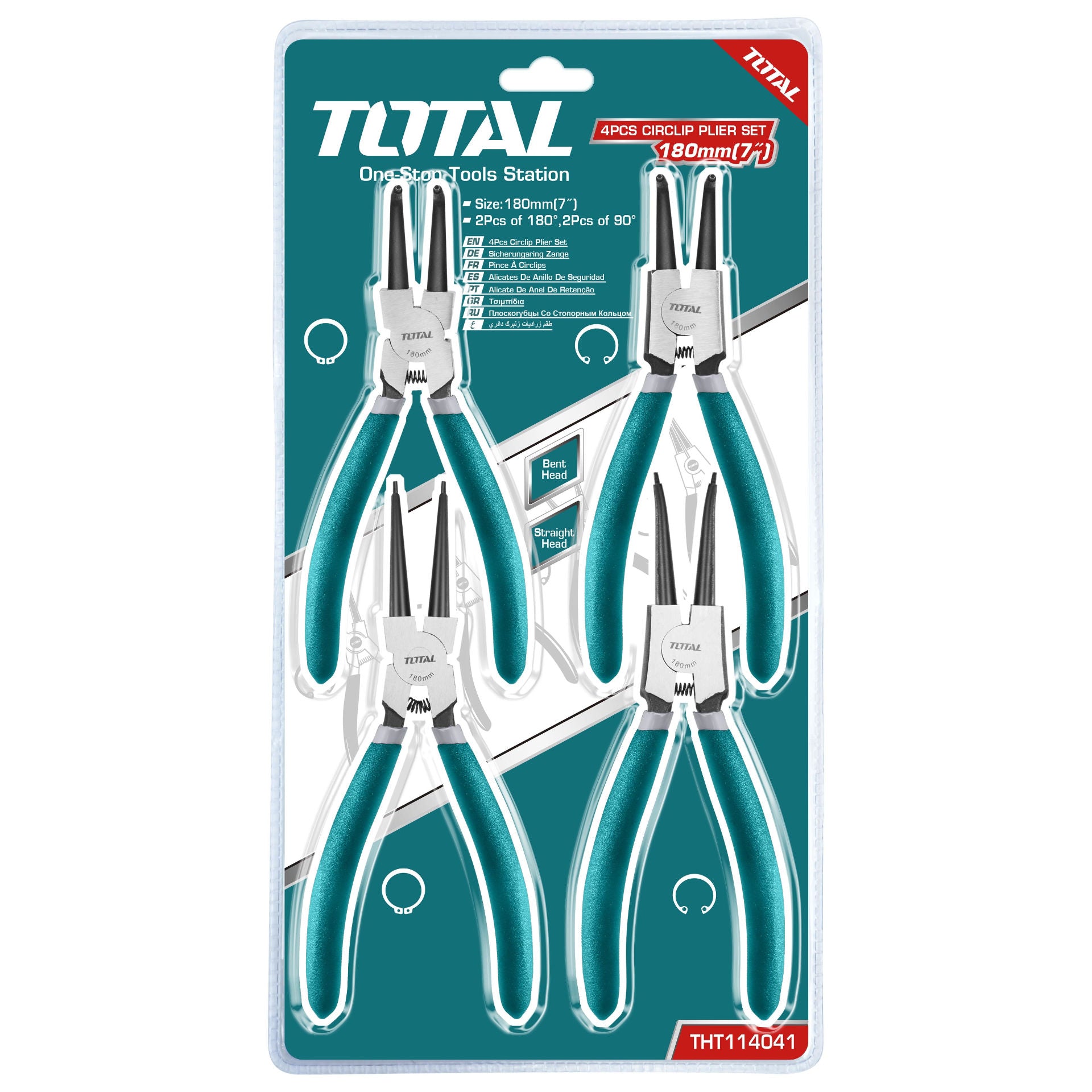 Total Tools 4 Piece Circlip Plier Set