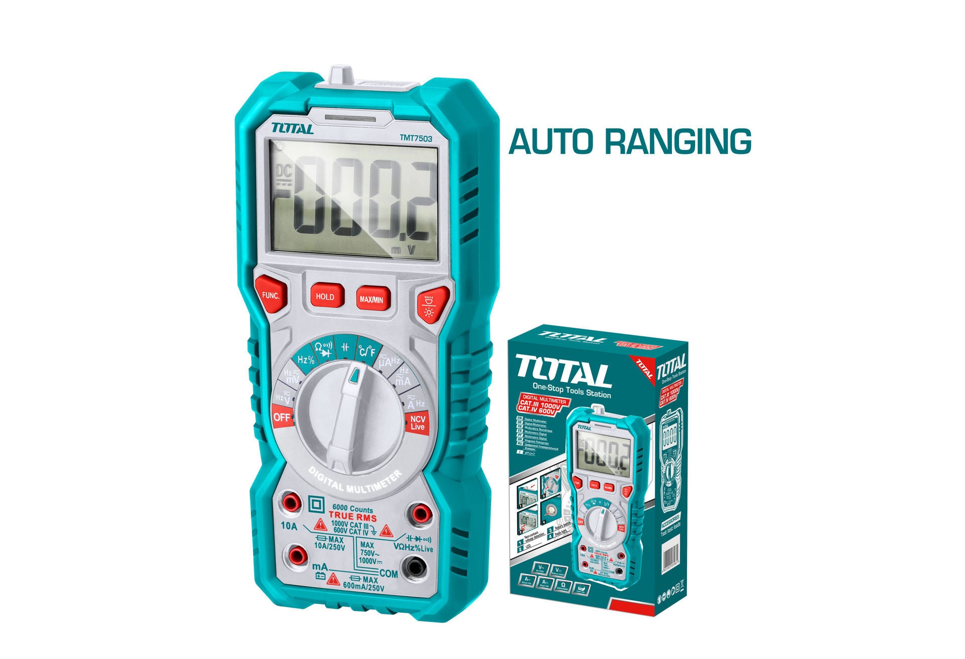 Total Tools Digital Multimeter with Autoranging