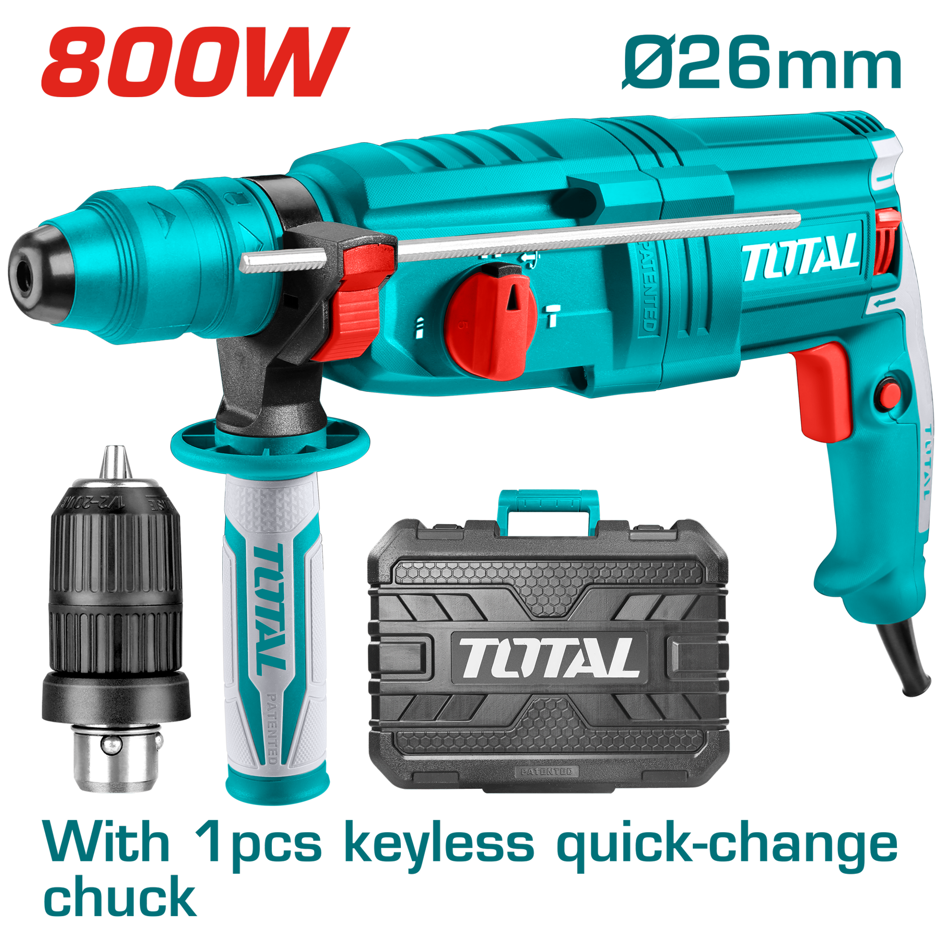 Total Tools Rotary Hammer (800W) - Corded