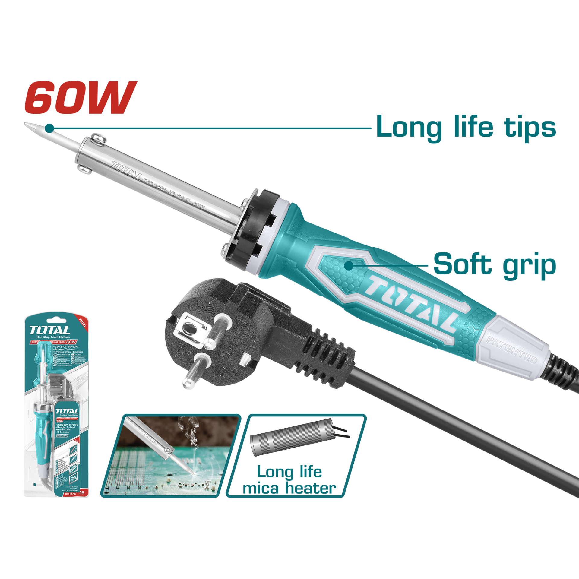 Total Tools Electric Soldering Iron (60W)