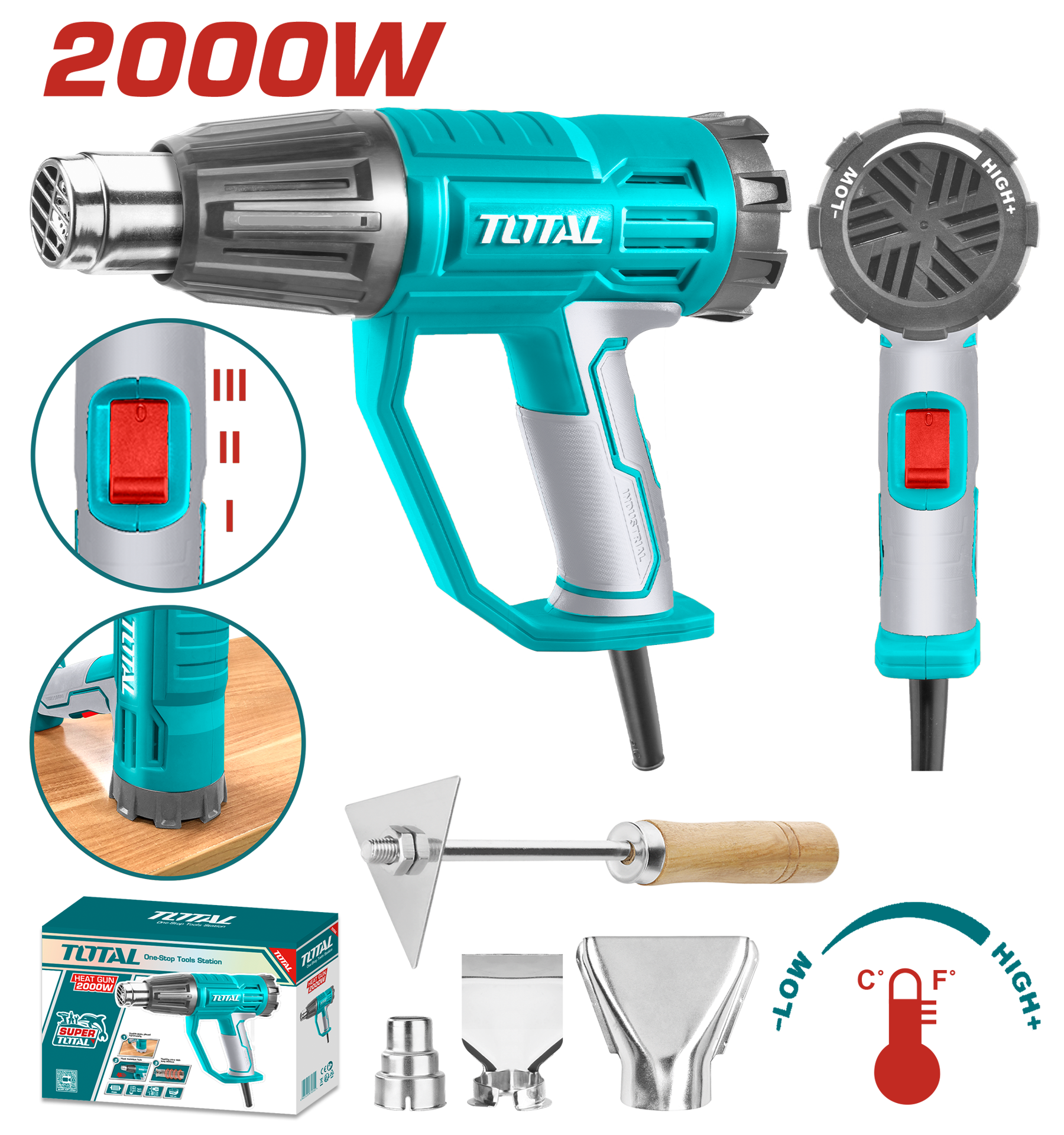 Total Tools Heat Gun (2000W) - Corded