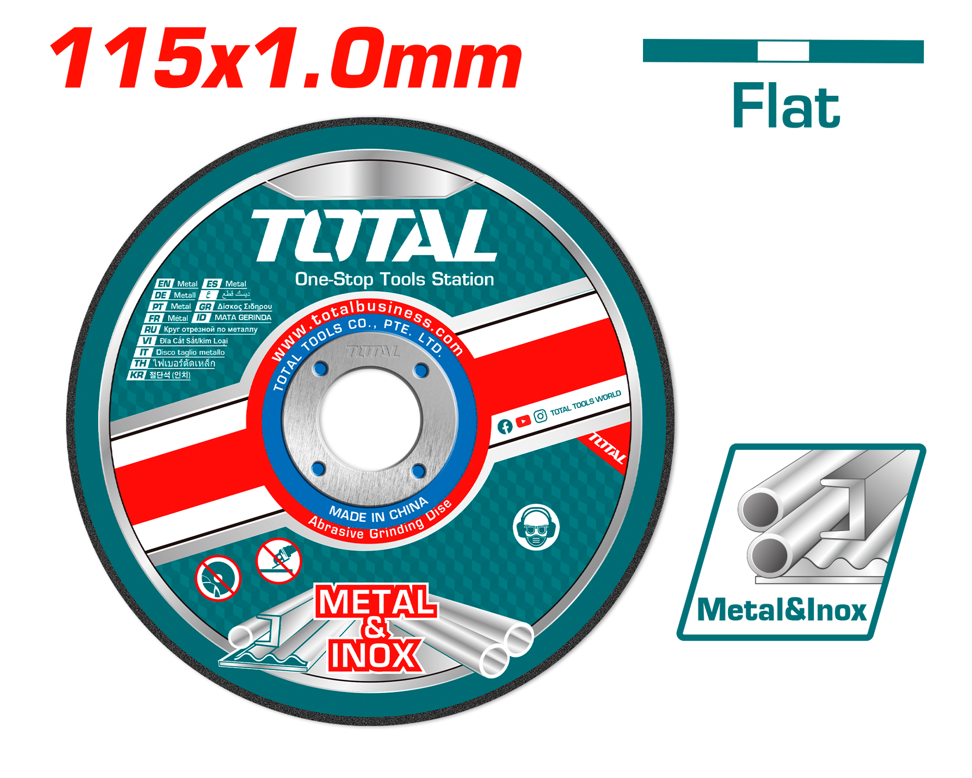 Total Tools 115mm x 1.0mm Cutting Disk for Metal