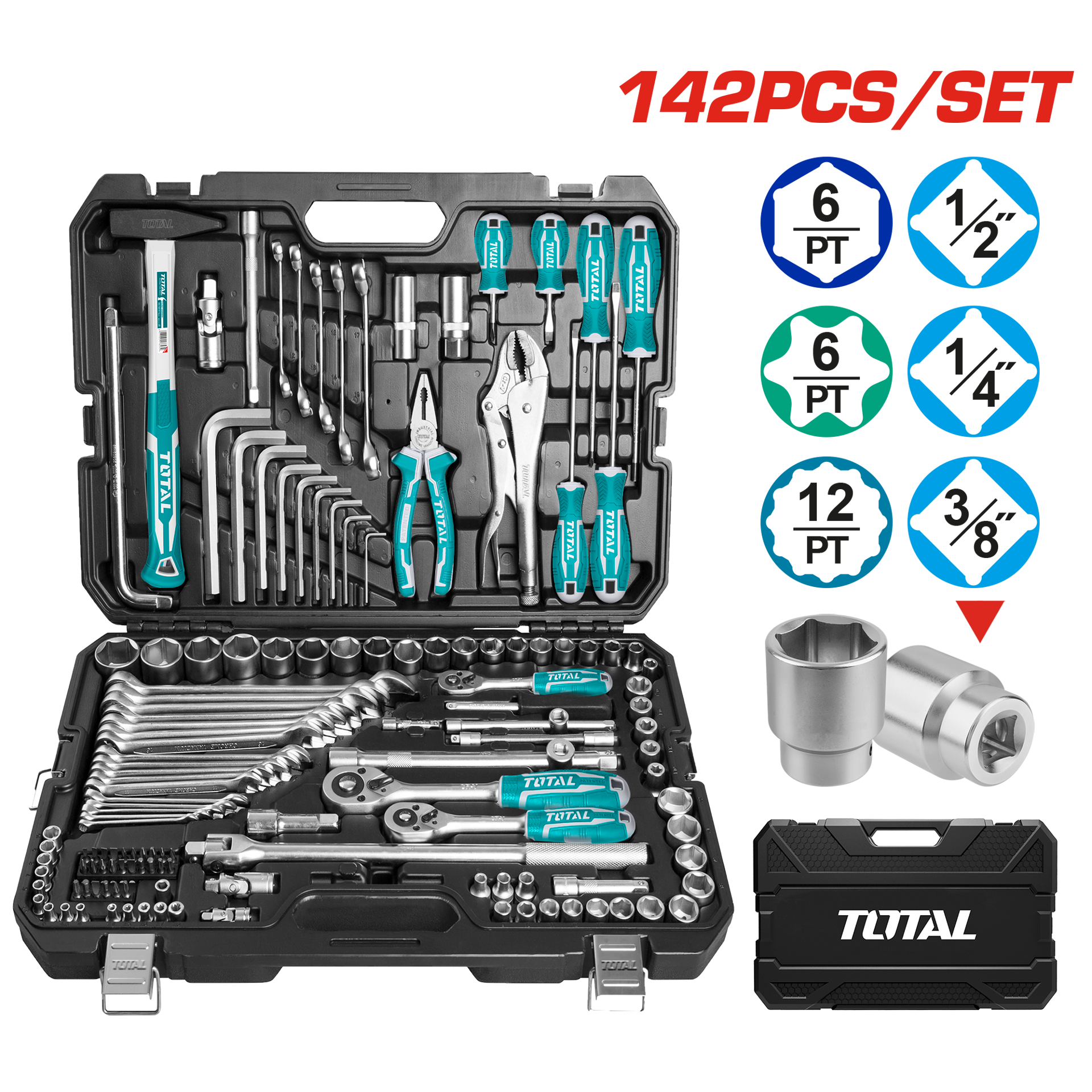 Total Tools 142 Piece Tool Set