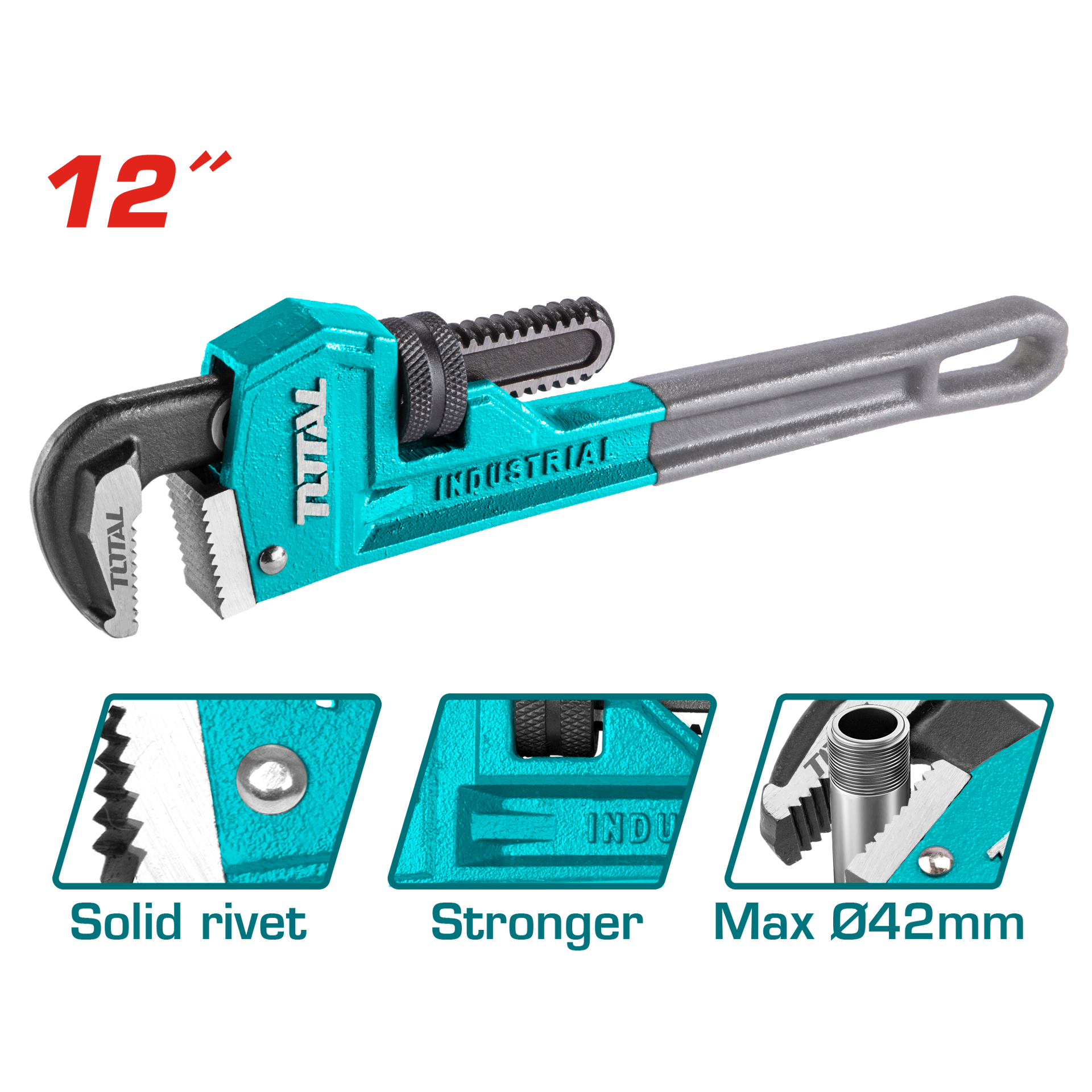 Total Tools 300mm/12" Pipe Wrench