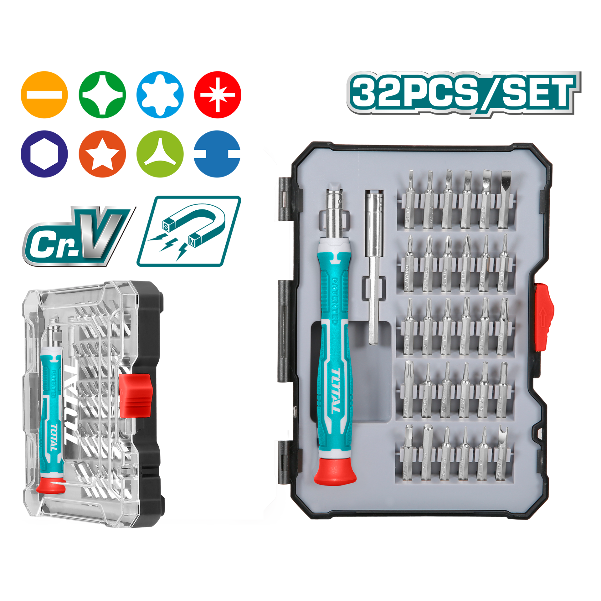 Total Tools 32 Piece Precision Screwdriver Set