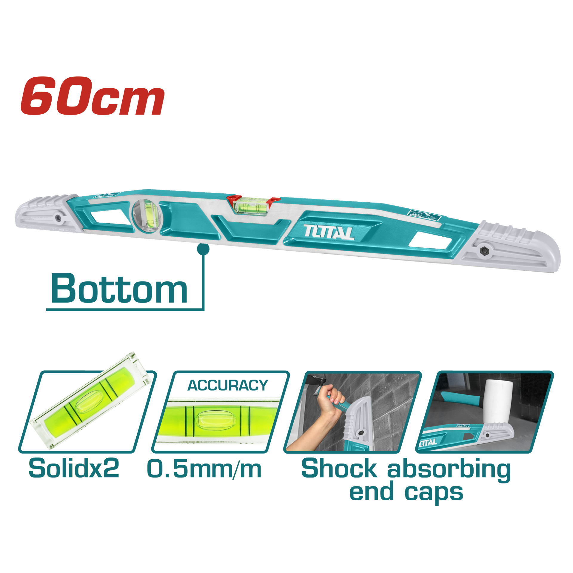 Total Tools Heavy-Duty Mason's Level