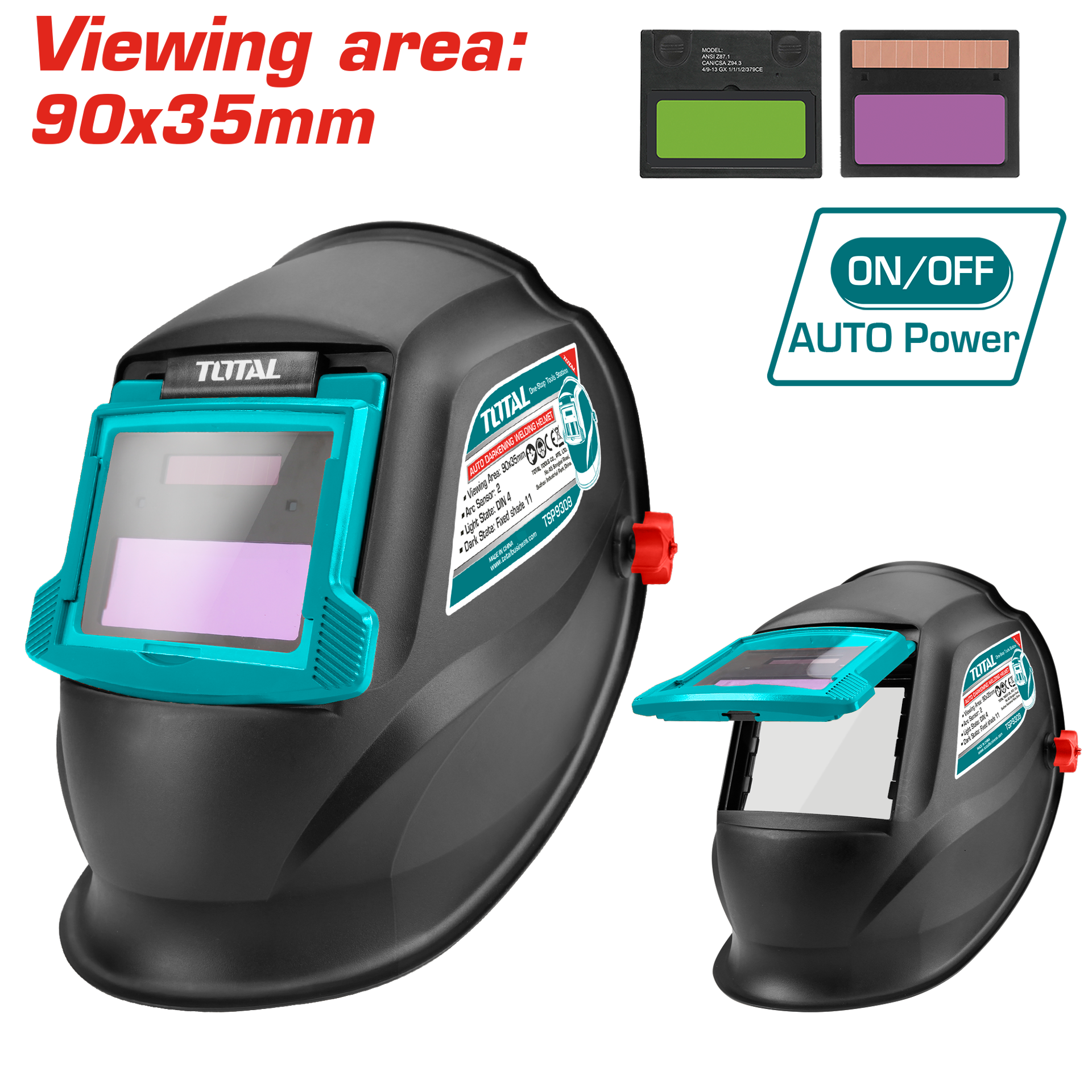 Total Tools Auto Darkening Welding Helmet