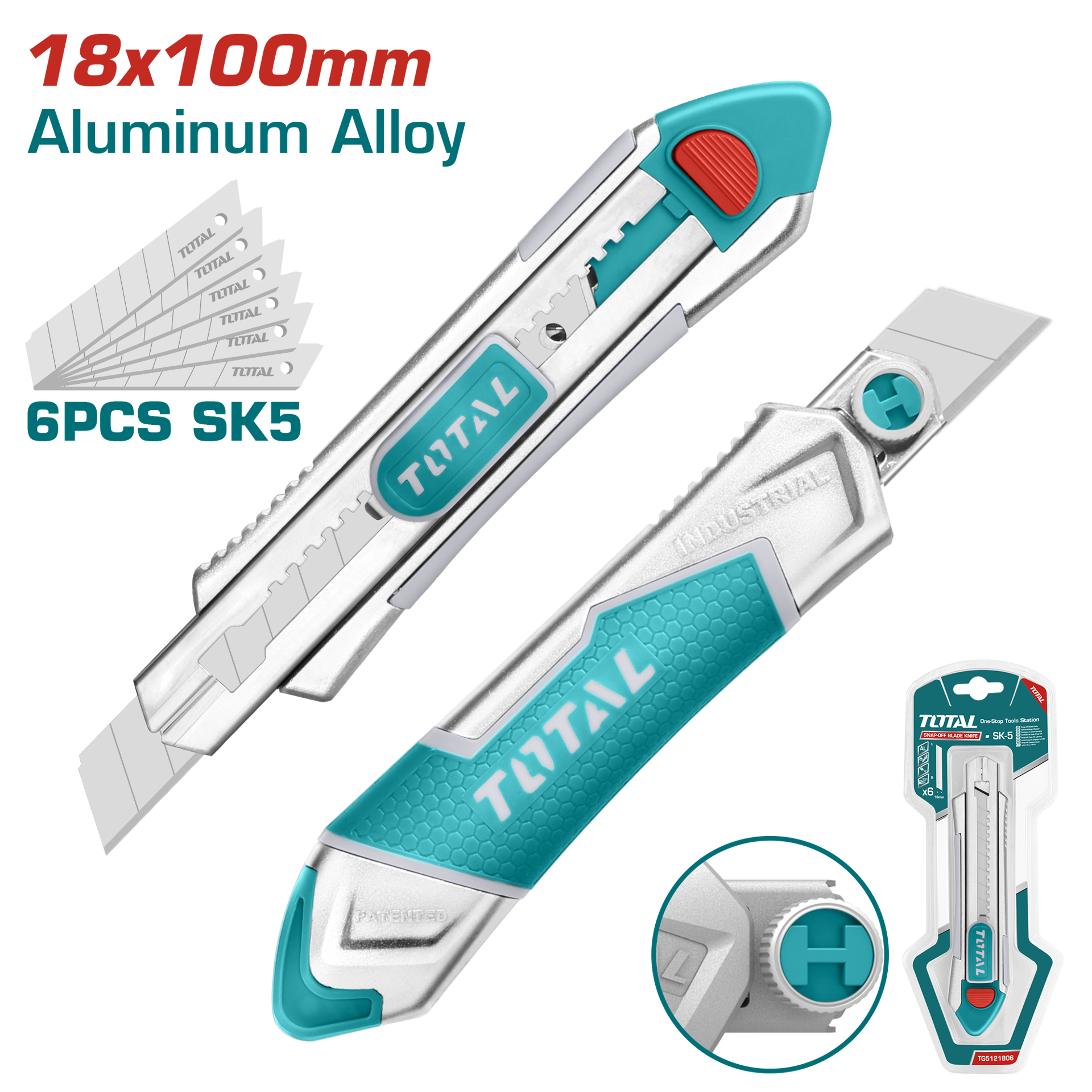 Total Tools Snap-Off Blade Knife - HD