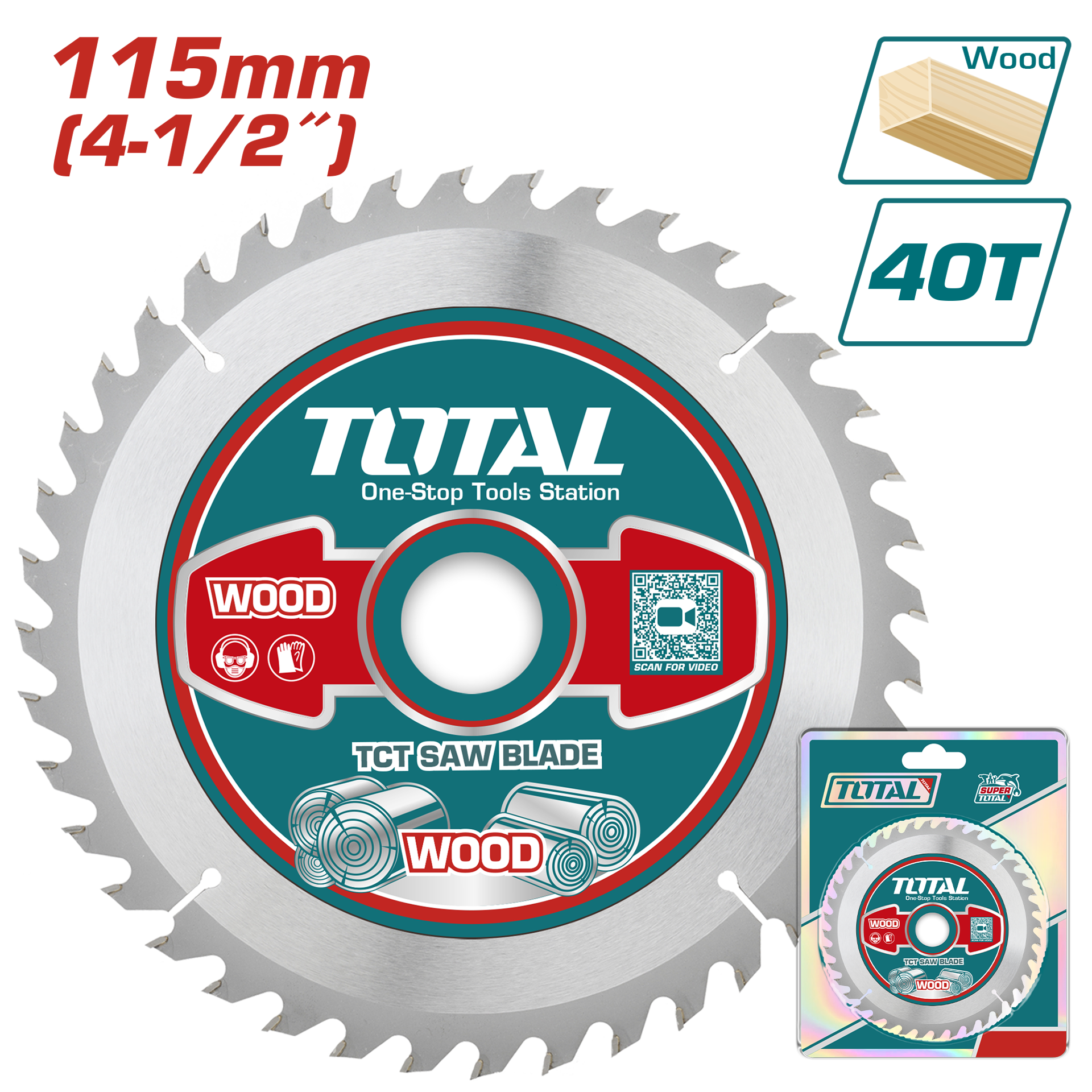 Total Tools 115mm x 40T TCT Saw Blade