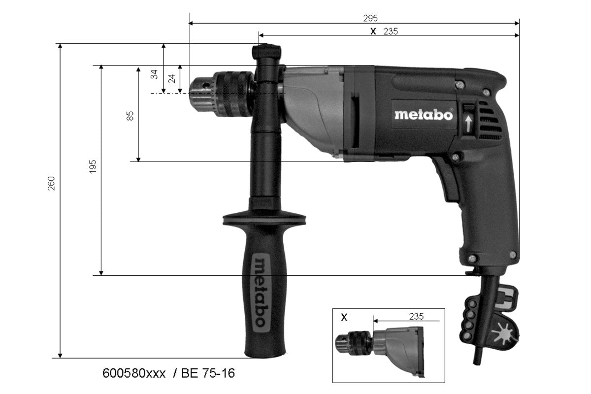 Buy Metabo | Drill BE 75-16 | 600580000 from Power Tool Services - Image 4 | Best Price