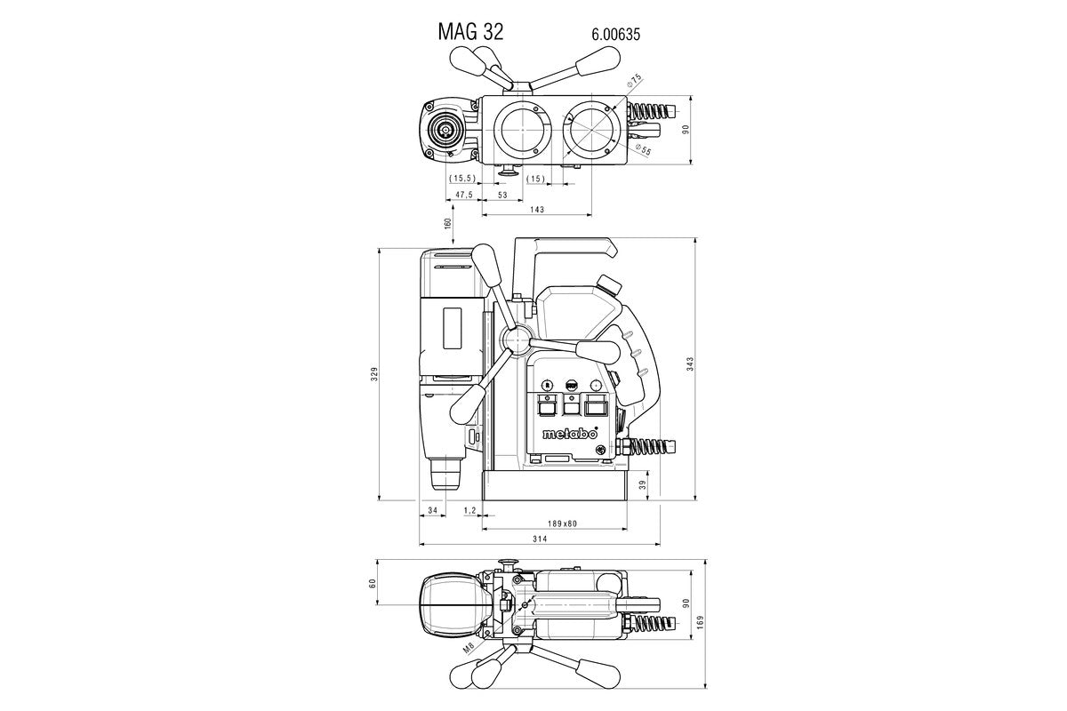 Buy Metabo | Magnetic Core Drill MAG 32 | 600635500 from Power Tool Services - Image 4 | Best Price