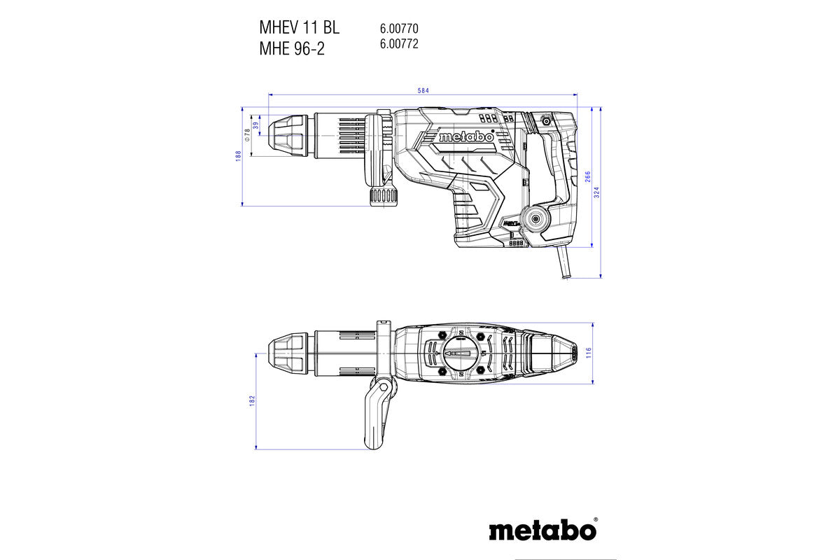 Buy Metabo | Chipping Hammer MHEV 11 BL | 600770500 from Power Tool Services - Image 5 | Best Price