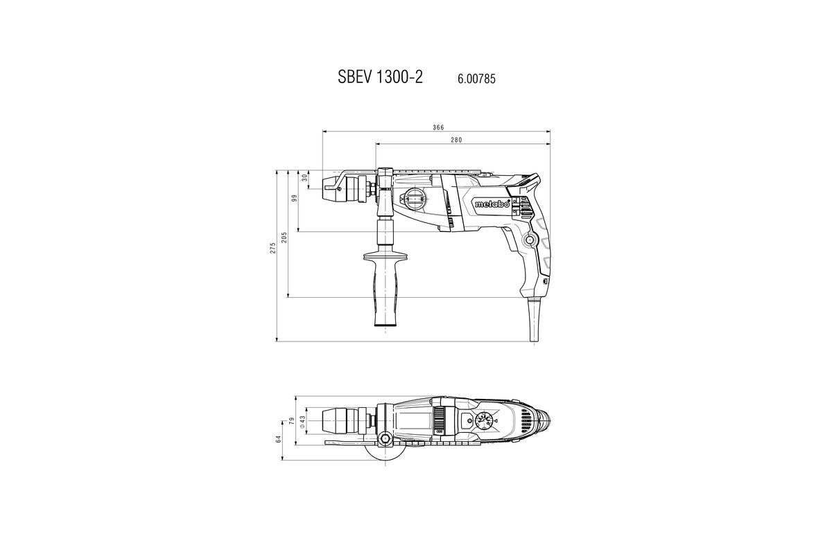 Buy Metabo | Impact Drill SBEV 1300-2 | 600785000 from Power Tool Services - Image 9 | Best Price