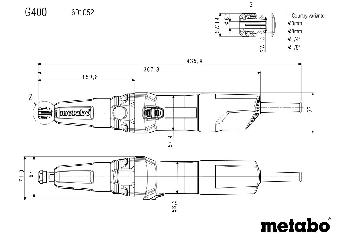 Buy Metabo | Die Grinder G 400 | 601052000 from Power Tool Services - Image 2 | Best Price