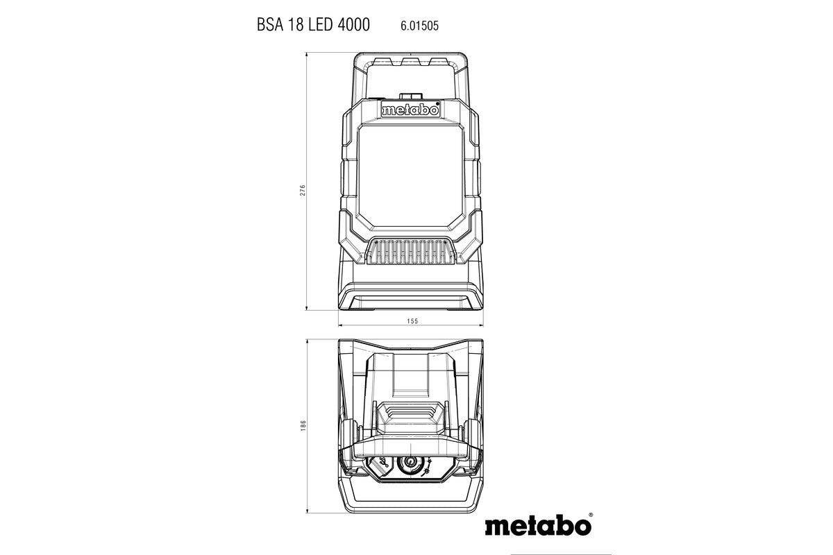 Buy Metabo | Cordless Site Lights BSA 18 LED 4000 | 601505850 from Power Tool Services - Image 9 | Best Price