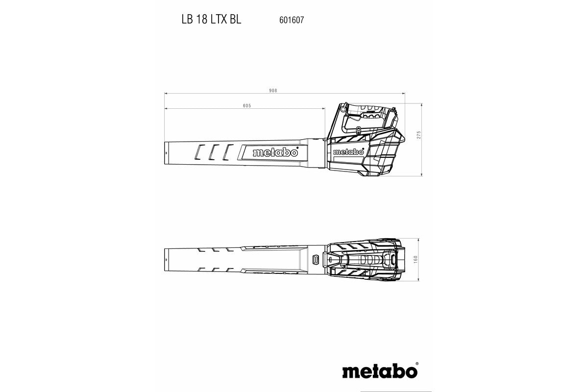 Buy Metabo | Cordless Leaf Blower LB 18 LTX BL | 601607850 from Power Tool Services - Image 15 | Best Price