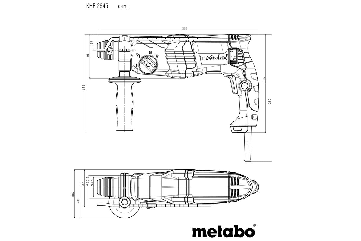 Buy Metabo | Combination Hammer KHE 2645 | 601710500 from Power Tool Services - Image 4 | Best Price