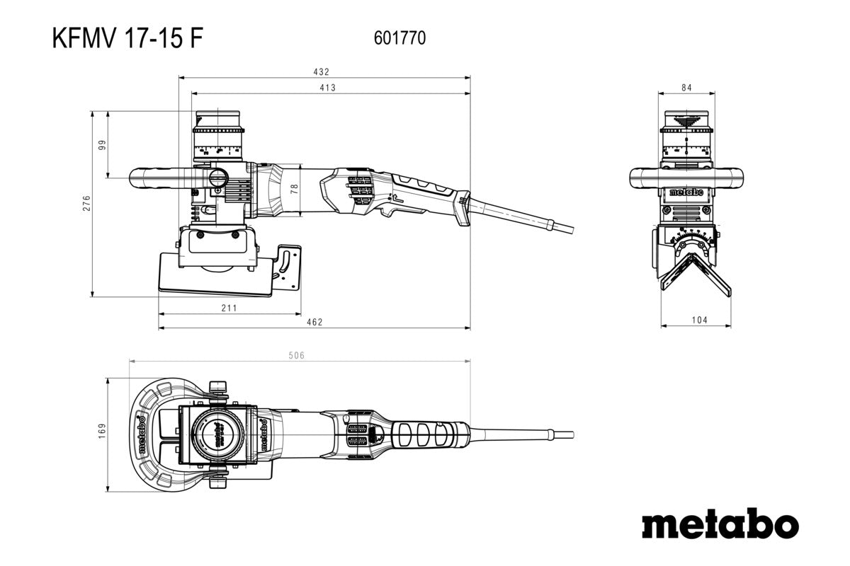 Buy Metabo | Bevelling Tool For Metal KFMV 17-15 F | 601770500 from Power Tool Services - Image 10 | Best Price