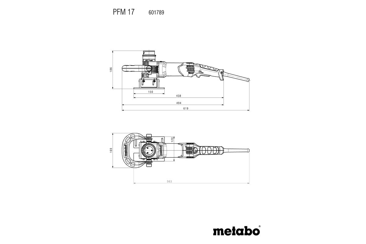 Buy Metabo | Metal Weld Bead Remover PFM 17 | 601789500 from Power Tool Services - Image 9 | Best Price