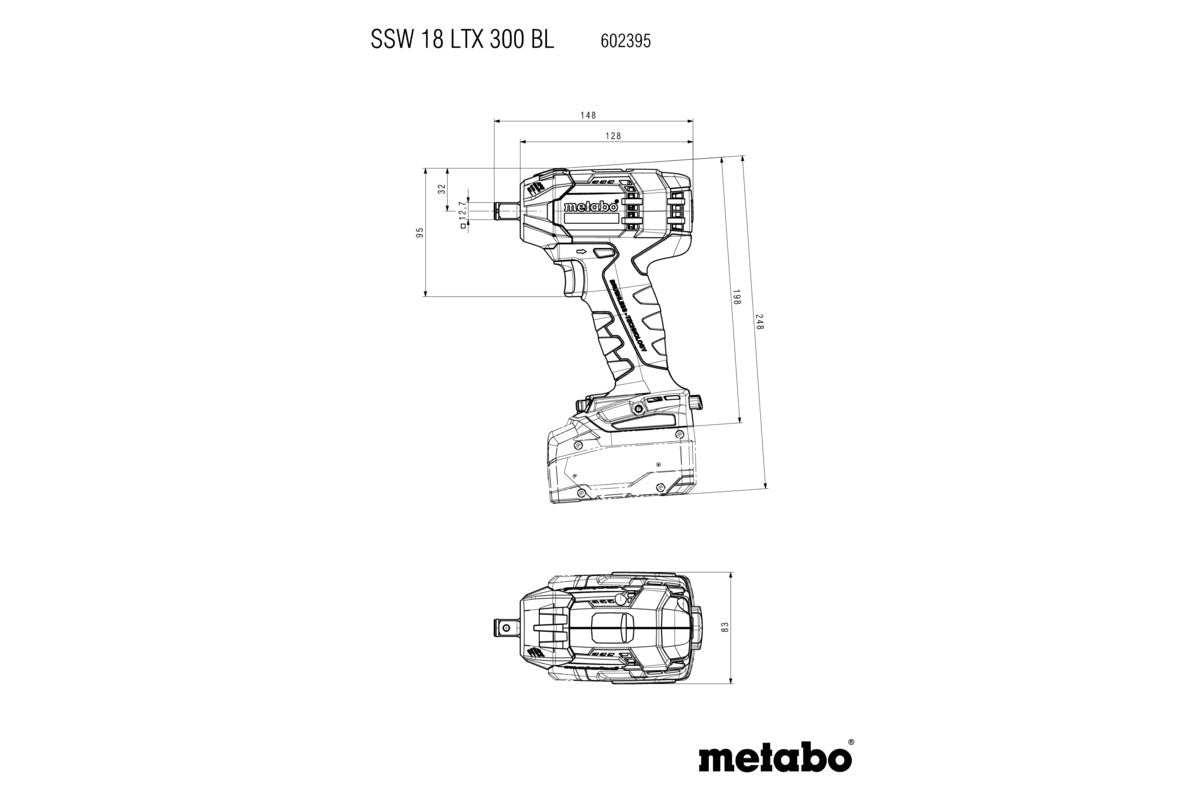 Buy Metabo | Cordless Impact Wrench SSW 18 LTX 300 BL | 602395840 from Power Tool Services - Image 5 | Best Price