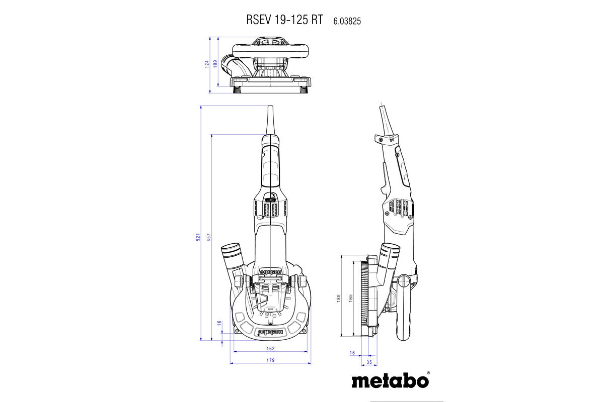 Buy Metabo | Renovation Grinder RSEV 19-125 RT | 603825710 from Power Tool Services - Image 6 | Best Price