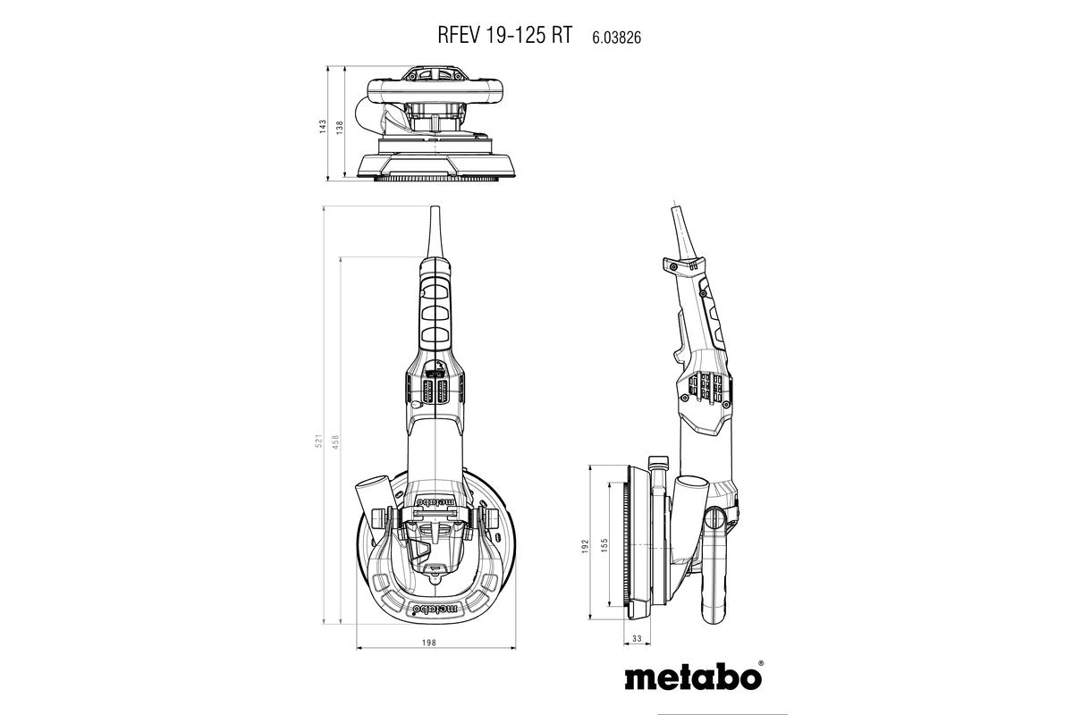 Buy Metabo | Renovation Milling Machine RFEV 19-125 RT | 603826710 from Power Tool Services - Image 4 | Best Price