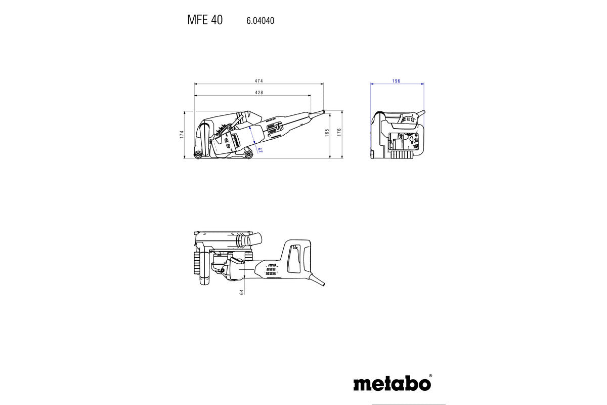 Buy Metabo | Wall Chaser MFE 40 | 604040500 from Power Tool Services - Image 10 | Best Price