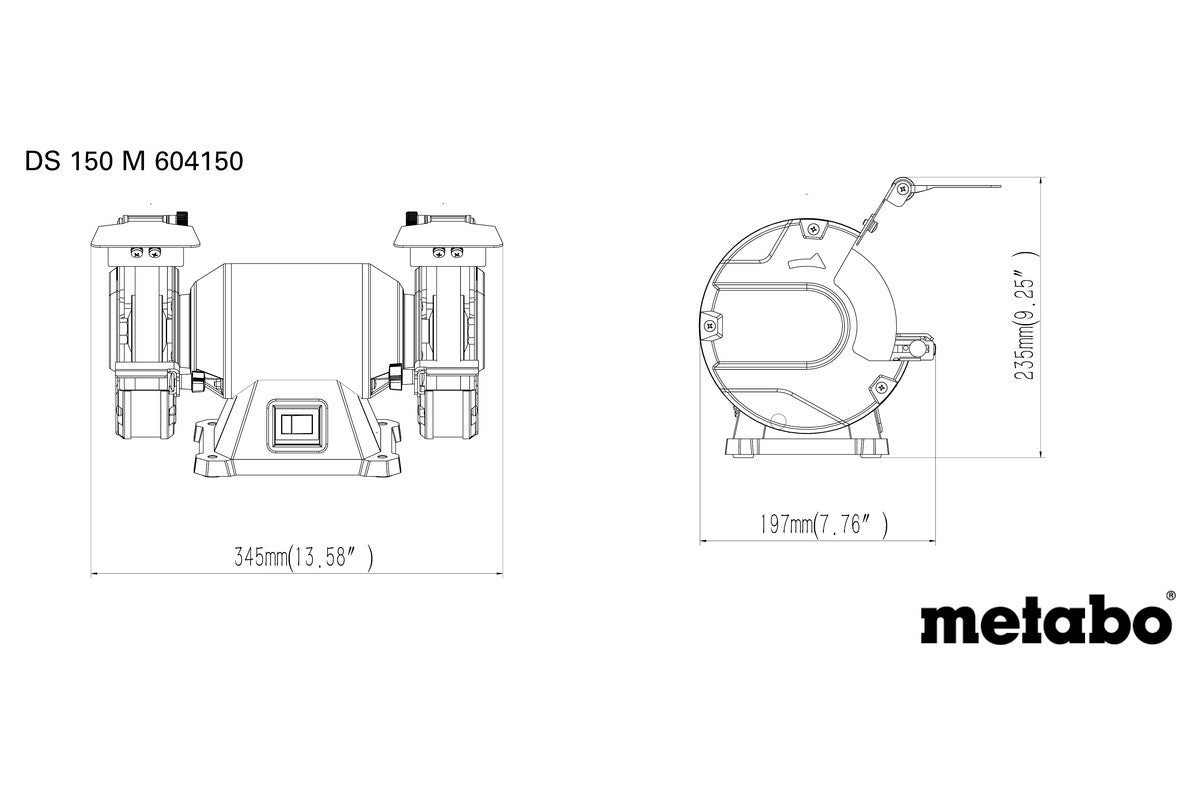 Buy Metabo | Bench Grinder DS 150 M | 604150000 from Power Tool Services - Image 4 | Best Price