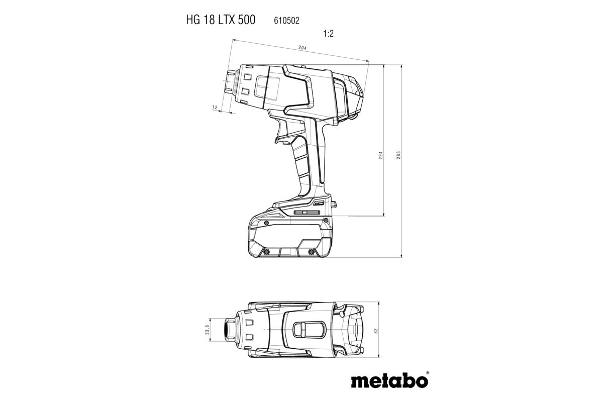 Metabo Cordless Hot Air Guns HG 18 LTX 500 610502840