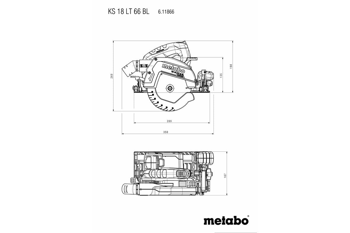 Buy Metabo | Cordless Circular Saw KS 18 LTX 66 BL SET | 691194000 from Power Tool Services - Image 6 | Best Price