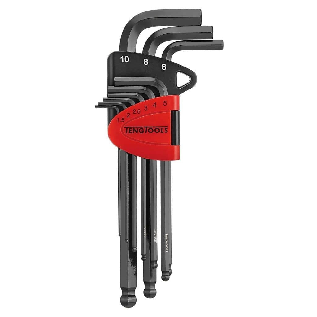 Teng Tools 9PC Extra Strength Cr-Mo Metric Hex Key Ball Point Set