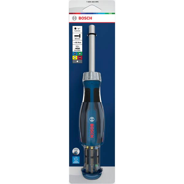 Bosch Bit Ratchet Screwdriver with Magazine, 12 pcs 1600A039PK