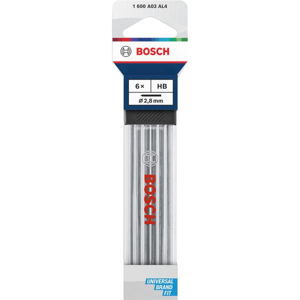 Bosch Pencil Lead HB 2.8 mm Refills, 6 pcs 1600A03AL4 - Image 2