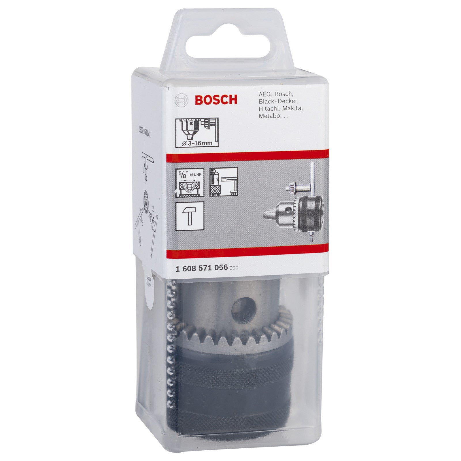Bosch Keyed chucks up to 16 mm 3 16 mm, 5/8" - 16 1608571056