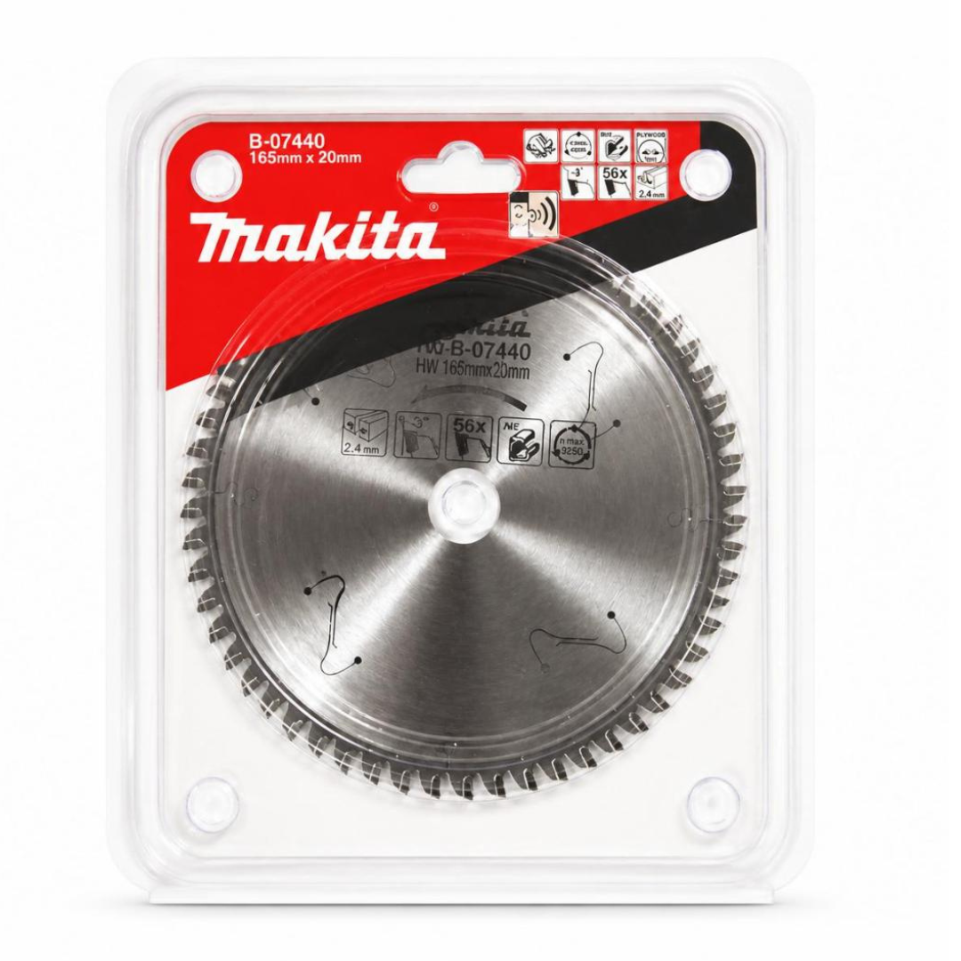 Makita TCT Circular Saw Blade 165mm X 2.4 X B20MM X 56T B-07440