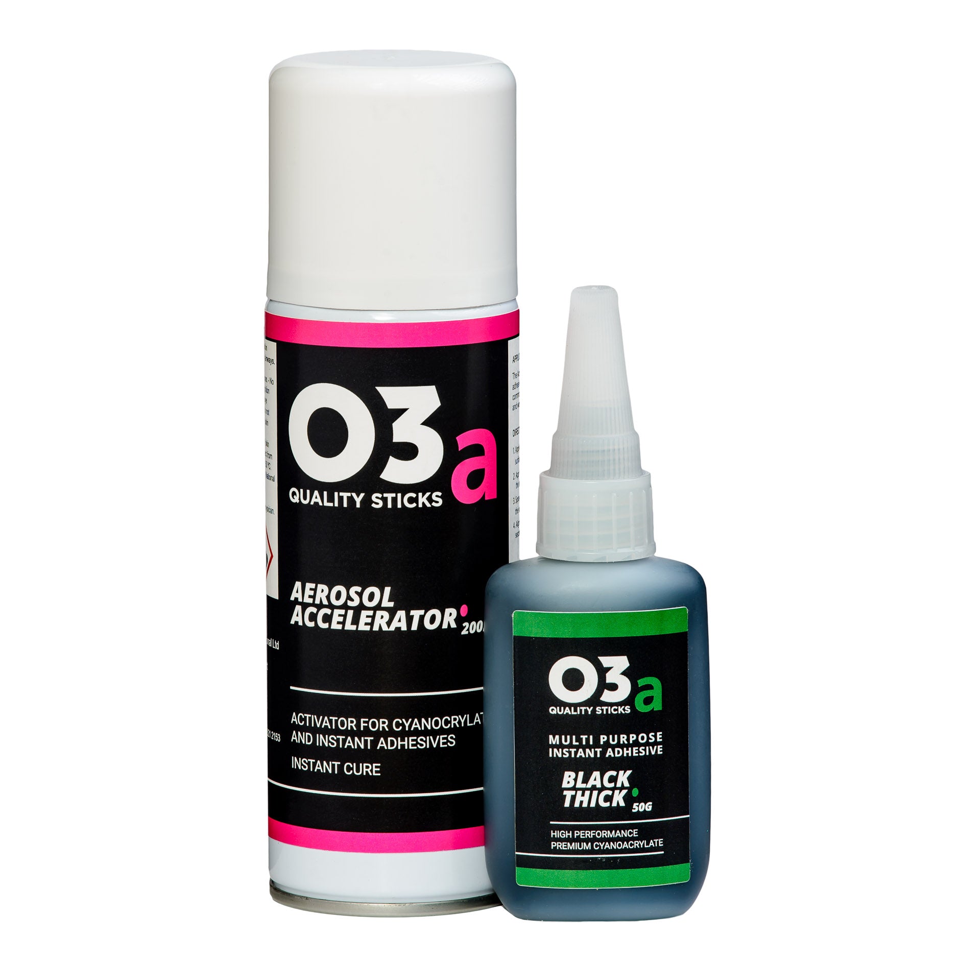 O3a Thick Black 50ml with O3a Aerosol Activator 200ml Bundle