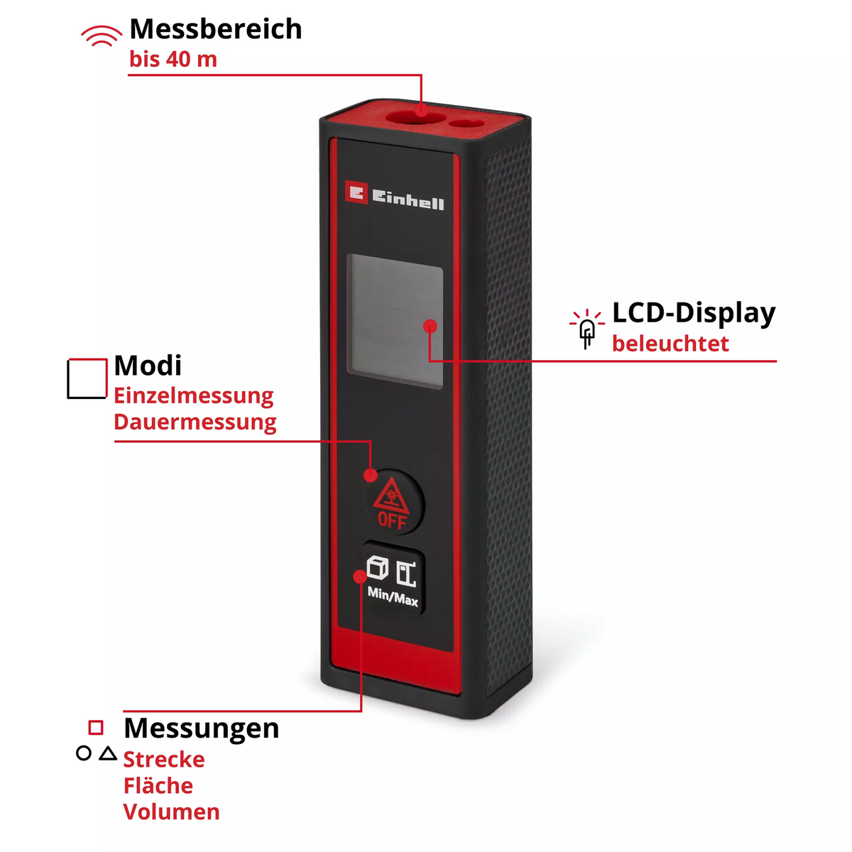 Einhell Laser Distance Meter 40m TC-LD 40 R