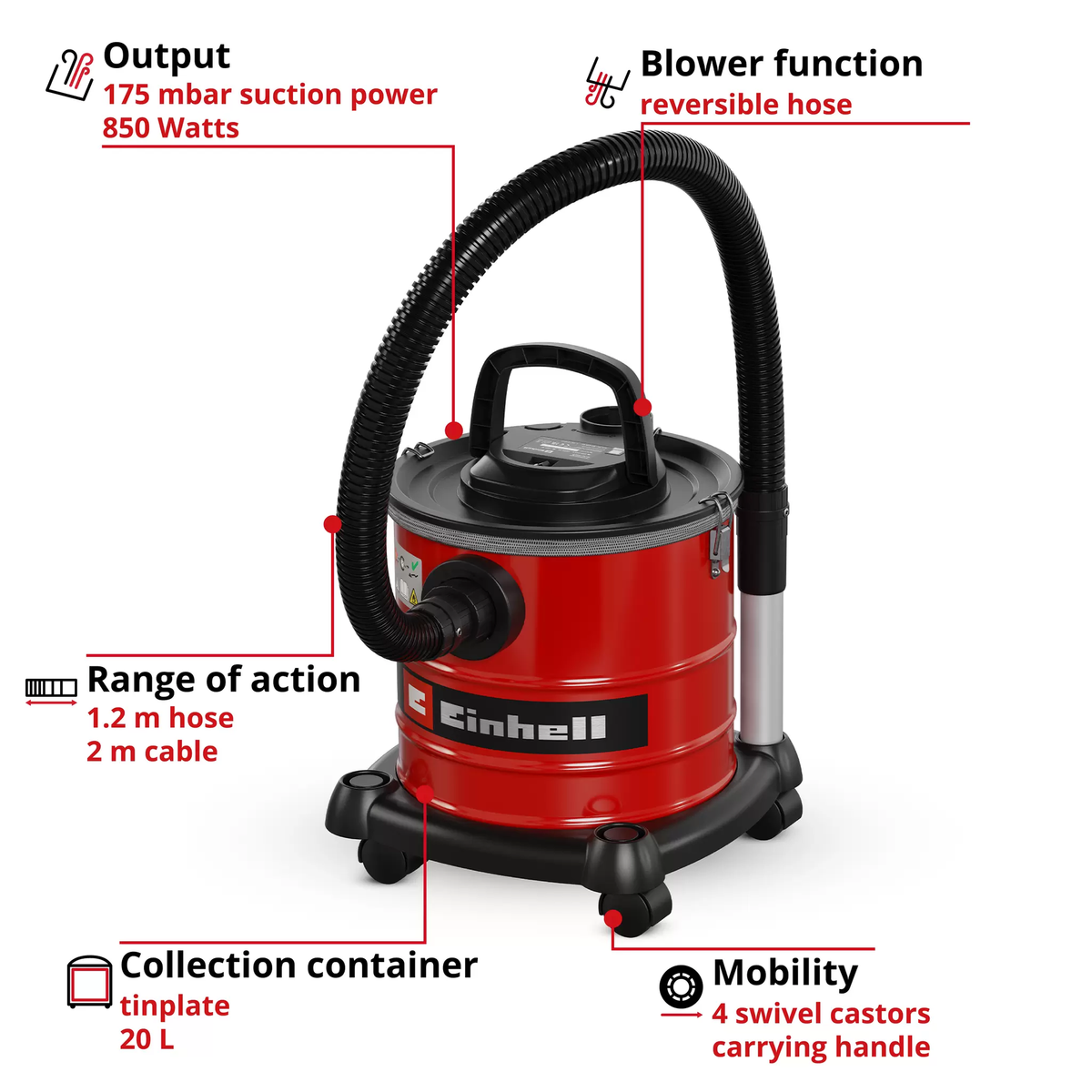 Einhell Ash Vac TC-AV 2032 DW - Image 2