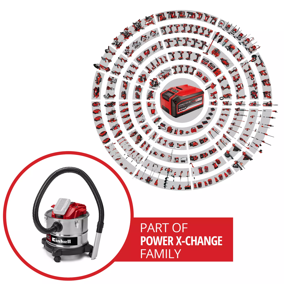 Einhell Cordless Ash Vac TE-AV 18/15 Li C-Solo