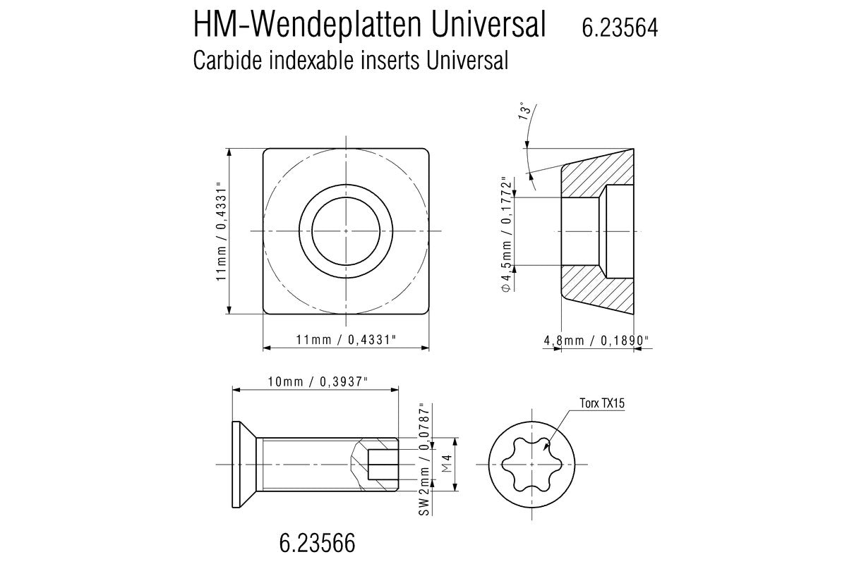 Buy Metabo | 10 Carbide Indexable Inserts Universal (623564000) from Power Tool Services - Image 2 | Best Price