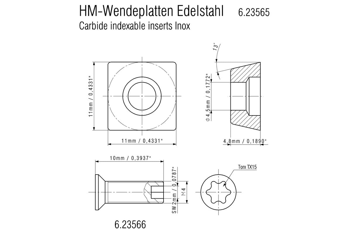 Buy Metabo | 10 Carbide Indexable Inserts Stainless Steel (623565000) from Power Tool Services - Image 2 | Best Price