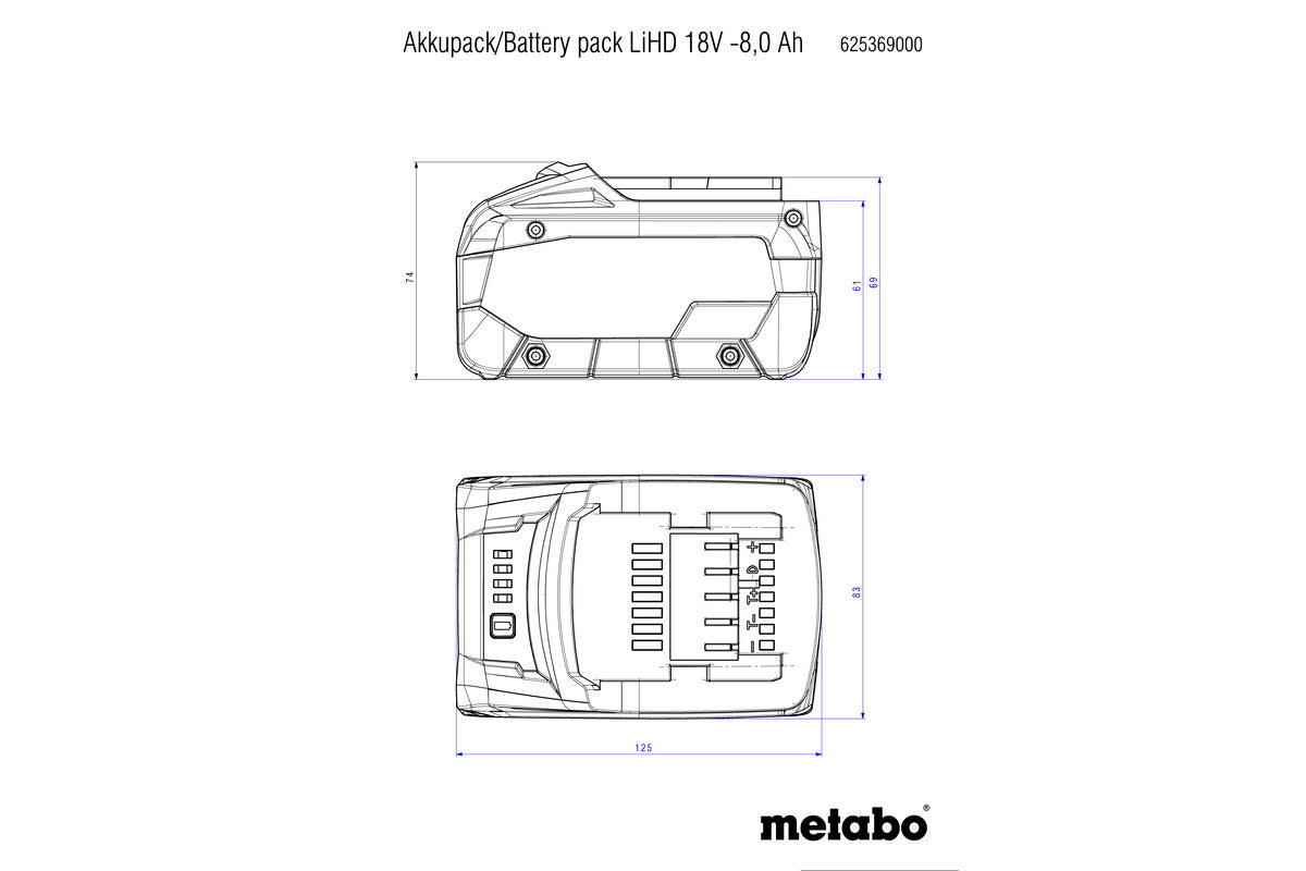 Metabo | Lihd Battery Pack 18 V - 10.0 Ah (625549000)