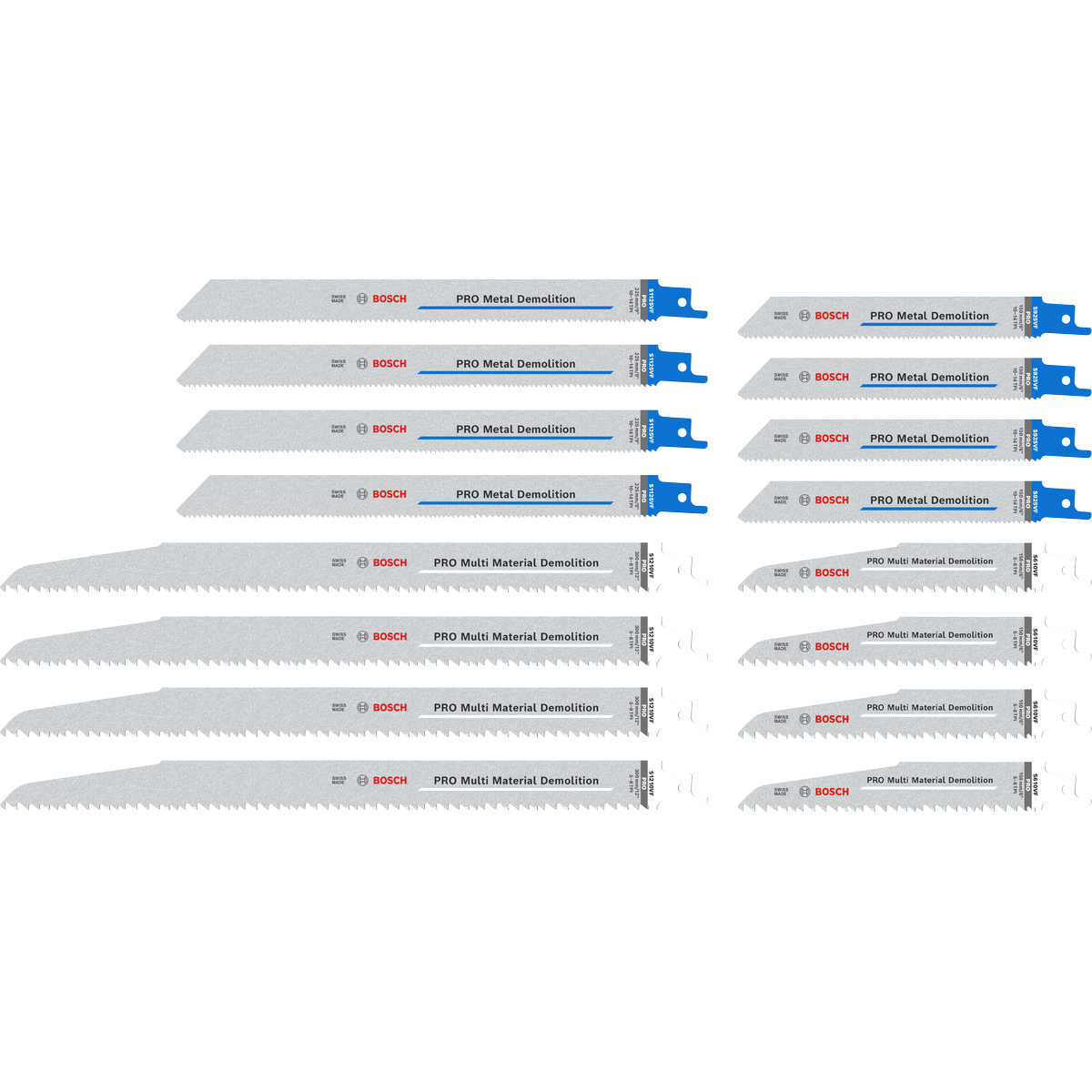 Bosch PRO Tough Box Demolition Blade Set, 16 pcs 2607011822