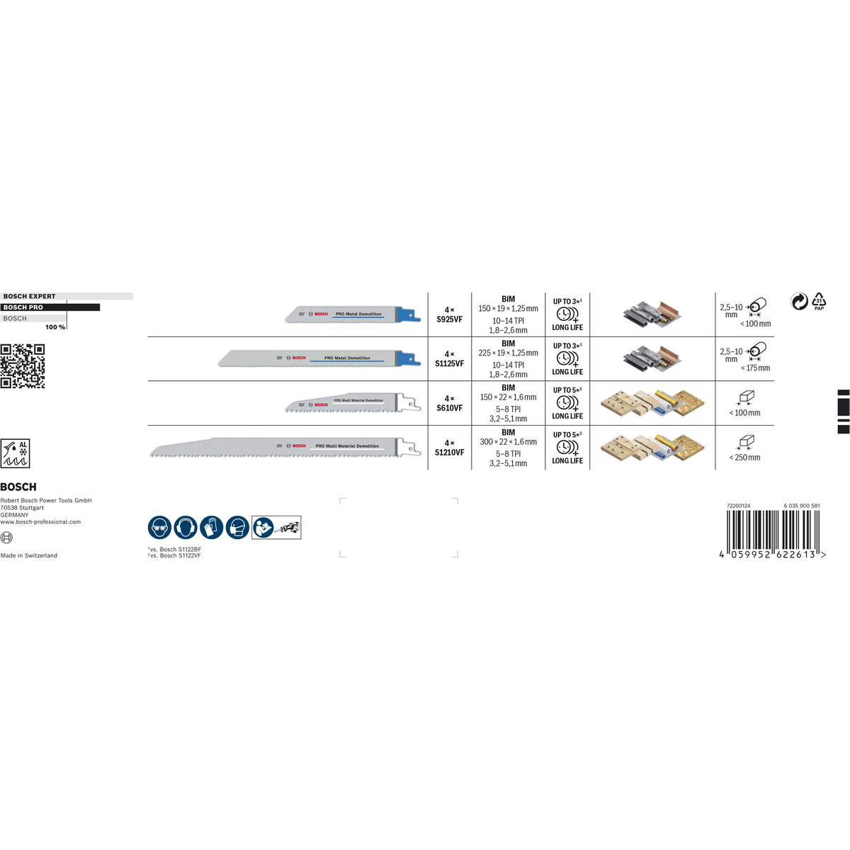 Bosch PRO Tough Box Demolition Blade Set, 16 pcs 2607011822