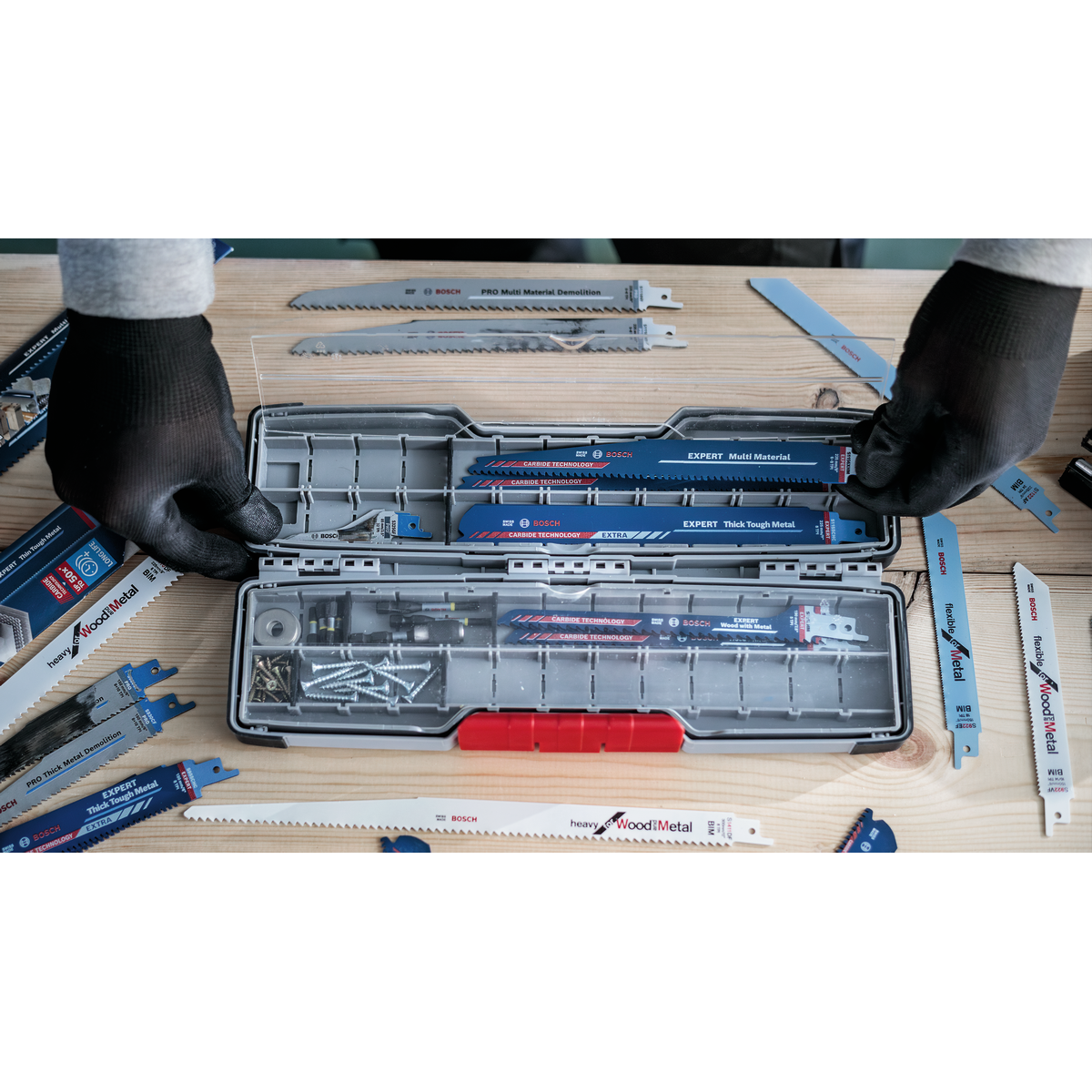 Bosch PRO Tough Box Large for Accessories, 50 x 120 x 355 mm