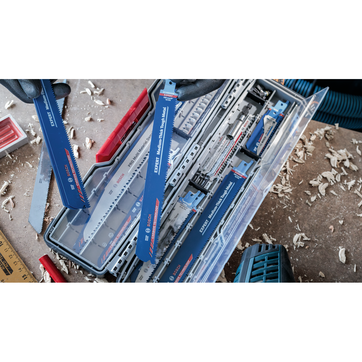 Bosch PRO Tough Box Large for Accessories, 50 x 120 x 355 mm